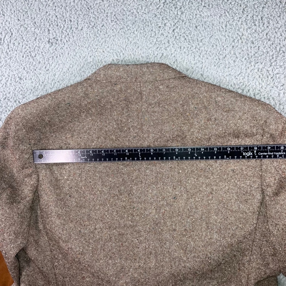 Garrison Park Tweed Blazer Men 44 Elbow Patch Two Button Sports Coat Made In USA - Picture 9 of 11